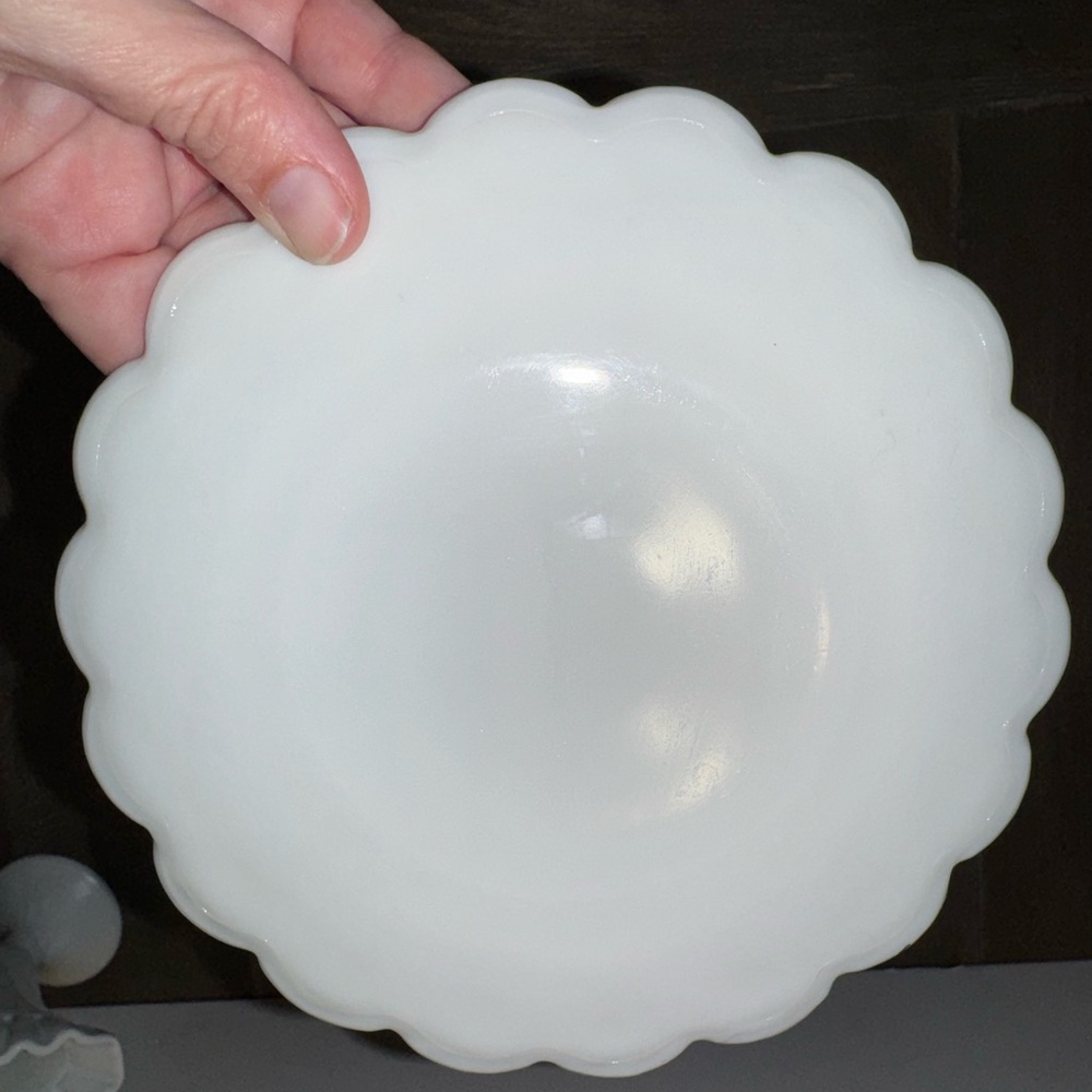 Vtg Westmoreland Milk Glass Old Quilt Cheese Dish With Cover 7" - Picture 7 of 9